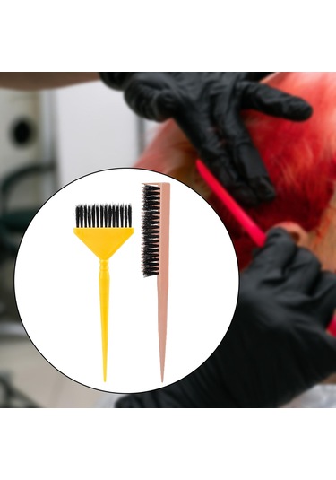 Suntek 2 Parça Saç Boyası Boyama Kiti Alay Fırçası Pembe