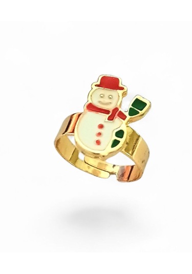 Yılbaşı Figürlü Eklem Yüzük 0484 Altın