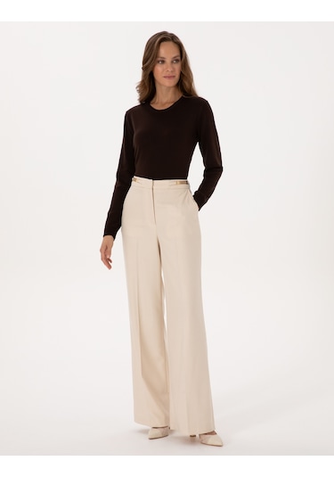 Pierre Cardin Kadın Kahverengi Kazak /triko 50316393-vr029 Kahverengi