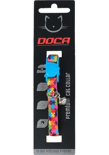 Doca Premium Puzzle Desenli Kedi Boyun Tasması