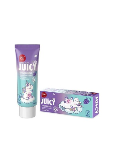 Splat Juıcy Lab +3 Yaş Üzümlü Çocuk Diş Macunu Renkli Simli Çürük Önleyici Doğal Macun