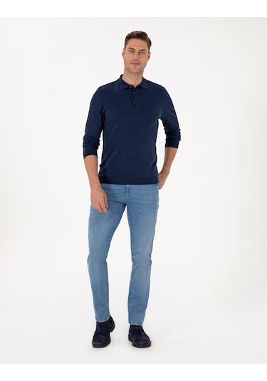 Pierre Cardin Erkek Açık Lacivert Kazak /triko 50314189-vr059 Açık Lacivert