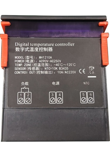 Moveevo Sıcaklık Kontrol Cihazı Mh-1210a: Akıllı Dijital Gösterge, -40 C 120 C Aralığı, 220v, Ntc Sensörlü
