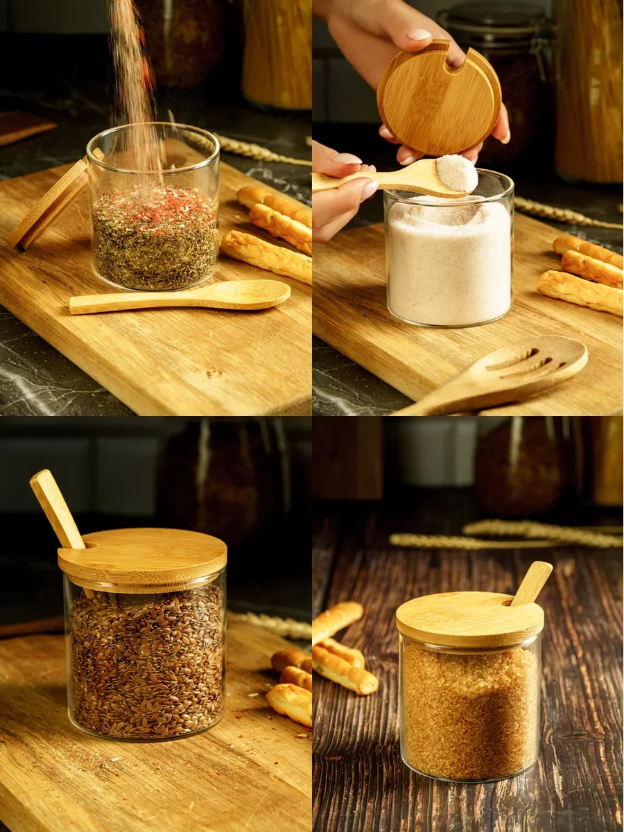 Homehoud Kapaklı Ve Kaşıklı Şekerlik, Tuz Ve Balmumu İçin Kap. 178748115 Beyaz