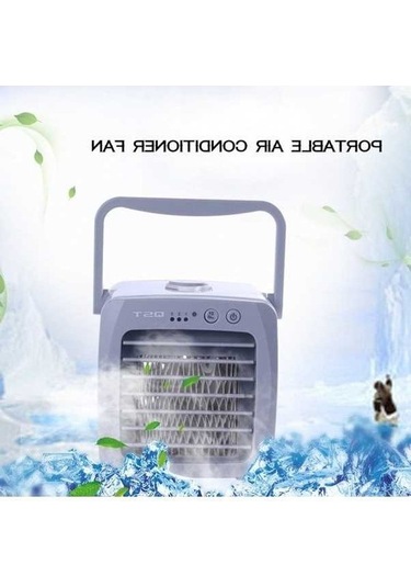Ebitda Mini Taşınabilir Klima Fanı - Usb Soğutma, Nemlendirme, Arıtıcı - Beyaz - 130x130mm - Ev & Ofis İçin