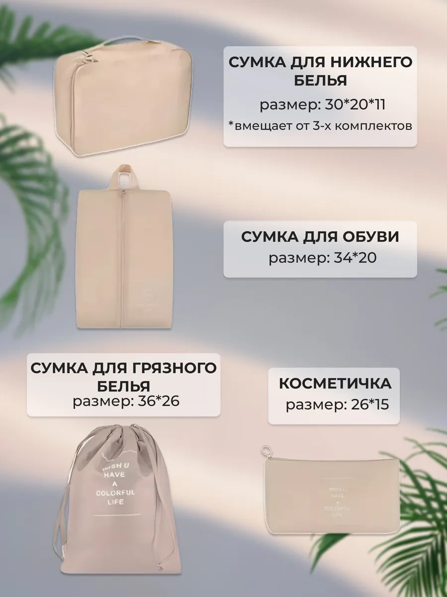 Leonova Valiz İçin Seyahat Organizer Seti 266026792 Bej