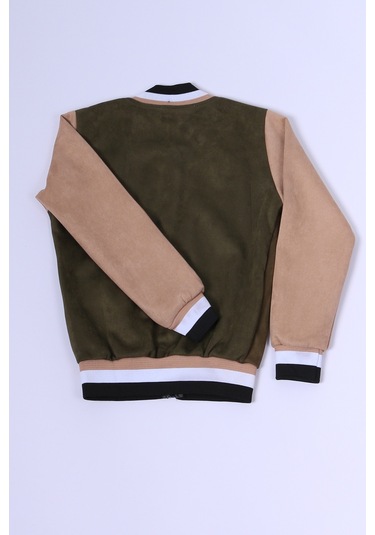 Erkek Çocuk Kolej Ceket Fermuarlı Cepli Baskılı C27 Yeşil