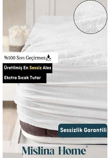 Wellsoft Sıvı Su Geçirmez Fitted Full Kenar Tek Çift Kişilik Yatak Koruyucu Sessiz Alez