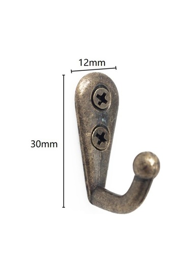 Dancemonkey Cbtx 10 Adet Duvara Monte Retro Çinko Alaşım Havluluk Çanta Şapka Askı 2 Vida Delikli - Siyah Siyah