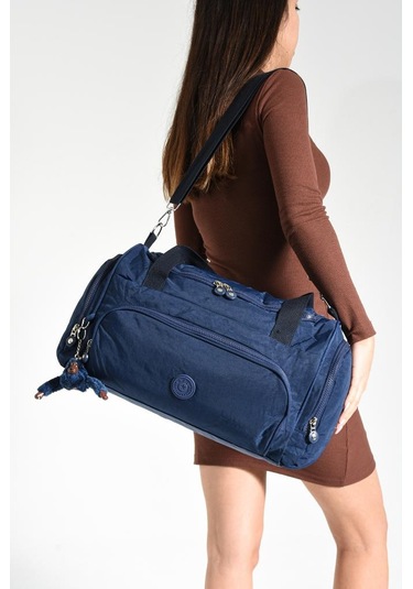 Unisex Kabin Boy Çapraz Askılı Omuz Çantası Seyehat Spor Çantası Hafif Klinkır Kumaş 40 25 Cm Lacivert