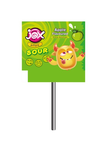Jox Flat; Kabartmalı Yüz İfadeli Ekşili Yassı Lolipop 150 x 6.2 G
