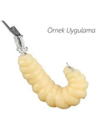 Tunalar Tarım10 X 2 Cm Silikon Yumuşak Sarı Kurtçuk Suni Balık Olta Yemi