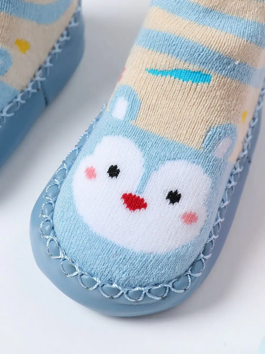 Babe-micci Bebekler İçin Kışlık Havlu Çorap Terlikler 15379564 Açık Mavi