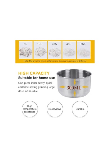 Lifcasual Değirmeni Ev Paslanmaz Çelik Elektrikli Ot Pverer Dört