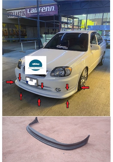 Hyundai Accent Admire Ön Tampon Eki Boyasız Ham Siyah Fiberclass