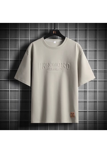 Erkek Kısa Kollu Tişört, 6858 Açık Gri Diğer