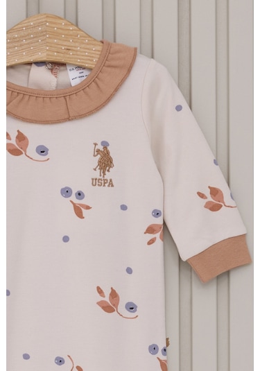 U.S. Polo Assn. U.s. Polo Assn Kız Bebek Krem Tulum Usb2116-c-v1 Krem