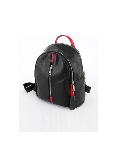 DERİNSS DKB034 Hakiki Deri Siyah Kadın Omuz ve Sırt Çantası