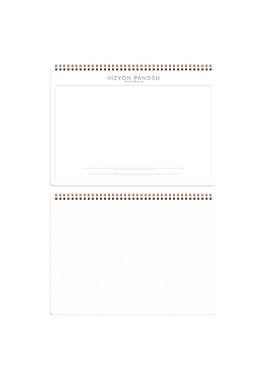 2026 Haftalık Spiralli Masaüstü Planlayıcı 24x34 Cm - Desk Planner Bordo Bordo