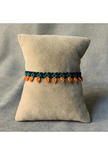 Uretti - Hülya 7360 - El Yapımı Renkli Kum Boncuk Halhal Çok Renkli