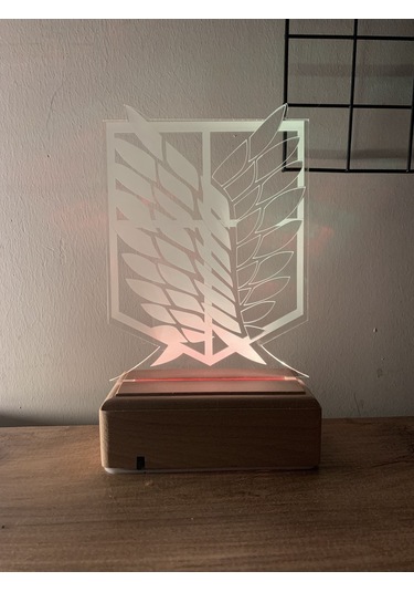 Attack On Titan Keşif Birliği 16 Renk Gece Lambası