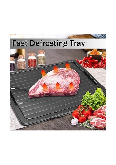 Mobgift Alüminyum Hızlı Buz Çözme Tepsisi Black