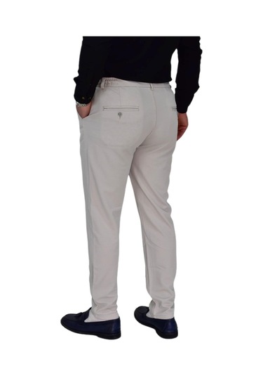 Erkek Beli Lastikli Jogger Pantolon Regular Fit Bgl-st04328 Taş