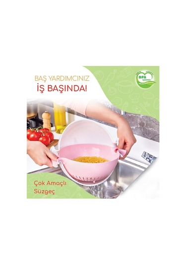 Bee Home Ak 358 Çift Katlı Mutfak Süzgeçi