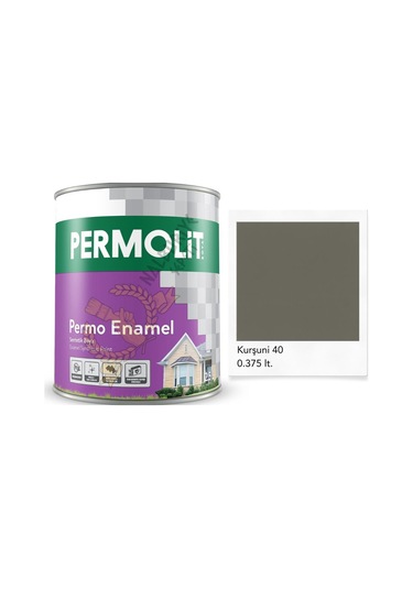 Permolit Enamel Sentetik Yağlı Boya Kurşuni Gri 0.375 Lt. 350 ML