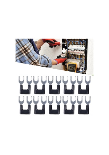 Geeroyoo 20 Adet Siyah Tb-1502 Bağlantı Şeridi - 400v 15a, Saf Kırmızı Bakır, Pvc Isolasyon, Ev Aletleri Ve Fabrika Atölyeleri İçin Uyumlu