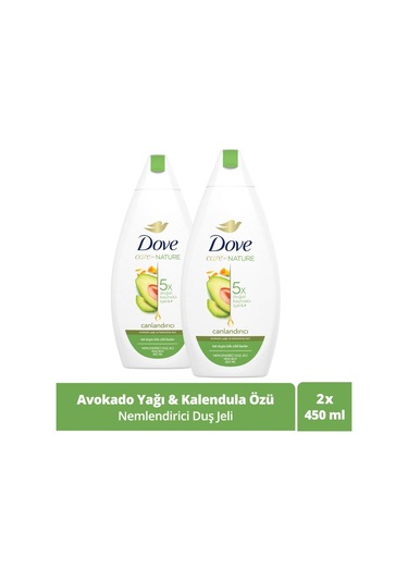 Dove Avakado Yağı Ve Kalendula Özü Nemlendirici Duş Jeli 2 x 450 ML
