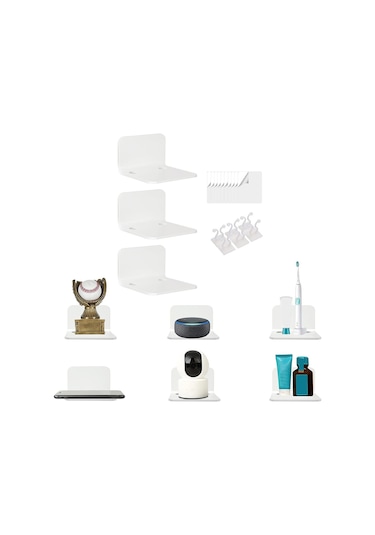 Suntek Akrilik Yüzer Raflar Koleksiyon Bitkileri Beyaz Için