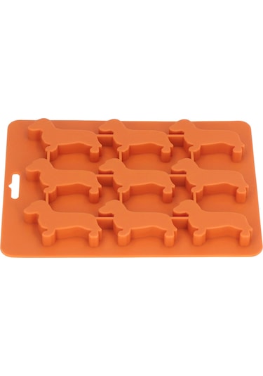 Konesam 9'lu Köpek Şekilli Silikon Molde - Gıda Grubu Bpa-free Buzluk, Çikolata Ve Pastane Kalıbı Diğer