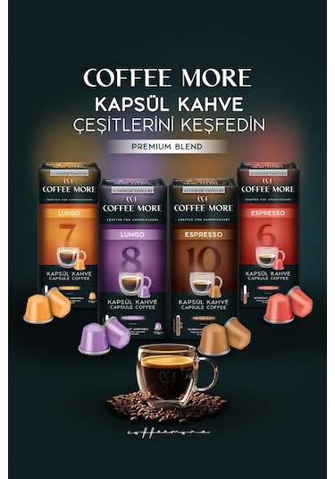 Coffee More Kapsül Tanışma Paketi 40 Kapsül Kapsül Kahve