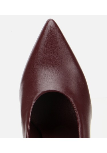 Hotiç Kadın Deri Bordo Bilekten Bağlamalı Gold Detaylı Yüksek Topuklu Stiletto 01ayh316600a788 01ayh316600a788 Bordo