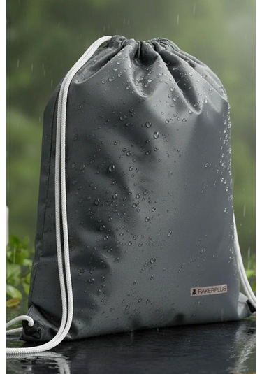 Rakerplus Antrasit 32x45 Cm Su Geçirmez Büzgülü Krampon Ve Spor Çantası Gri