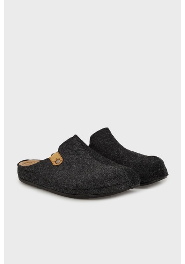 Buratti Keçe Kışlık Ev Erkek Terlik 6711004 Antrasit