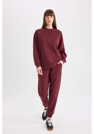 Defacto Regular Fit Beli Lastikli Bağcıklı Cepli Basic Düz Jogger Eşofman Altı V2699AZ24WNBR248 Bordo Defacto Regular Fit Beli Lastikli Bağcıklı Cepli Basic Düz Jogger Eşofman Altı V2699AZ24WNBR248 Bordo