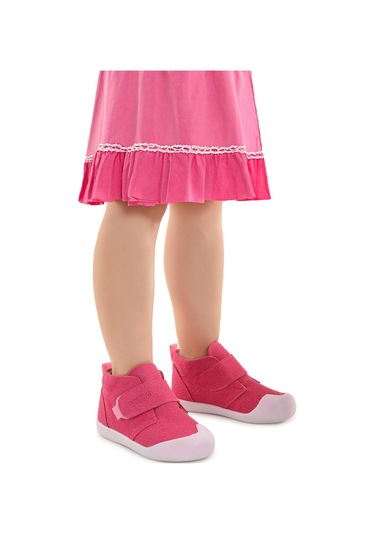 Kiko Kids Winnie Cırtlı Kız Bebek Günlük Bot Ayakkabı Fuşya