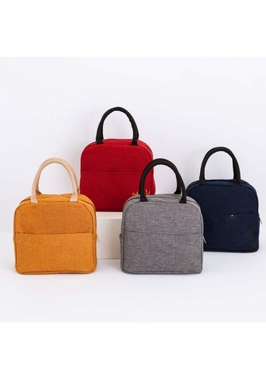 Öğle Yemeği Çantası Taze Soğutucu Çantalar Su Geçirmez Naylon Taşınabilir Fermuar Termal Oxford Öğle Yemeği Çantaları Kadınlar İçin Uygun Öğle Yemeği Kutusu Tote Gıda Çantaları 2 Siyah