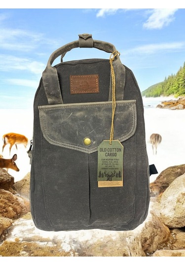 Vintage Deri Kanvas Su Geçirmez Disayn Unisex Gezi Okul Kamp Seyahat Sırt Çantası 28x39cm Siyah Vintage Deri Kanvas Su Geçirmez Disayn Unisex Gezi Okul Kamp Seyahat Sırt Çantası 28x39cm Siyah