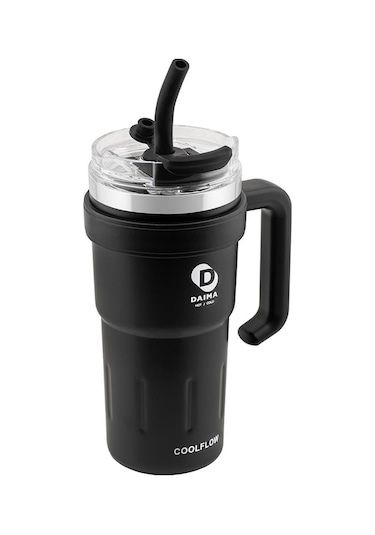 Daima Coolflow 780 Ml 12 Saat Sıcak 24 Saat Soğuk Siyah Termos Siyah