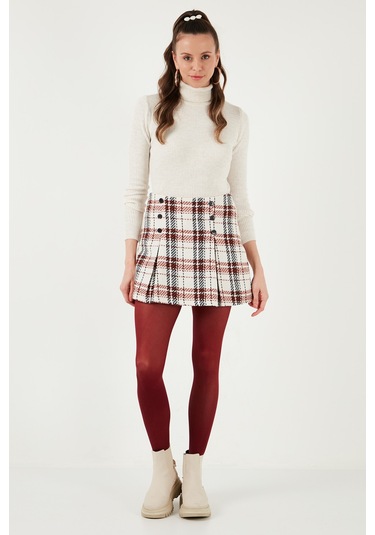 Lela Regular Fit Kışlık Tüvit Mini Bayan Şort Etek 611Et0020 Kiremit