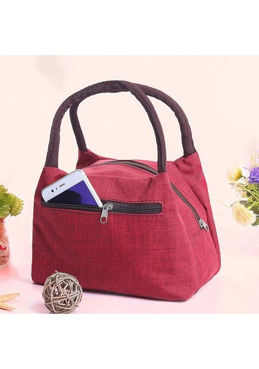 Öğle Yemeği Çantası Oxford Taşınabilir Soğutucu Öğle Yemeği Çantası Tuval Piknik Tote Çantaları Erkekler Kadınlar İçin Isı Yalıtımlı Omuz Çantaları 3 Siyah