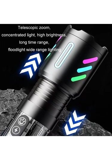 Sones Type-c Şarj Edilebilir Açık Hava Zoom Güçlü Lazer El Feneri 520 Çok Renkli