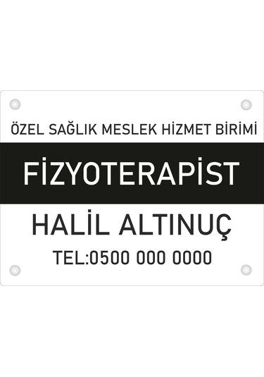 Kişiye Özel Fizyoterapist Pvc Levha 40x30 Cm