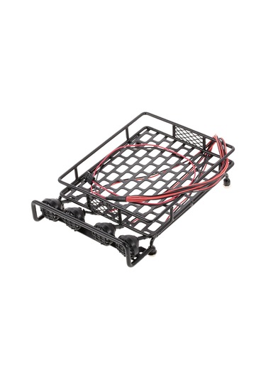 Yifomall Rc Tır İçi Taşıma Rafı 4 Led Işıklı Metal, Scx10/trx-4/d90/cc01 1:10 Off-road Araçları İçin