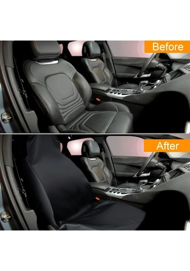 Elmpaly Siyah Dayanıklı 600d Petek Kumaş Oto Koltuk Koruyucu Kolay Temizlenir