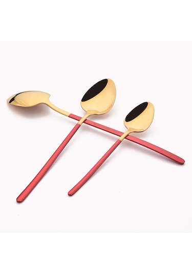 6 Adet Mavi Altın Çay Kaşığı Seti 18/10 Paslanmaz Çelik Çay Kaşığı Gümüş Küçük Tatlı Kahve Kaşığı 5.5 İnç Yeşil - Gümüş