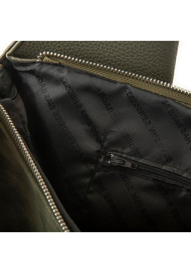 Nas 1271 Kadın Omuz Çantası Nubuk Haki Siyah